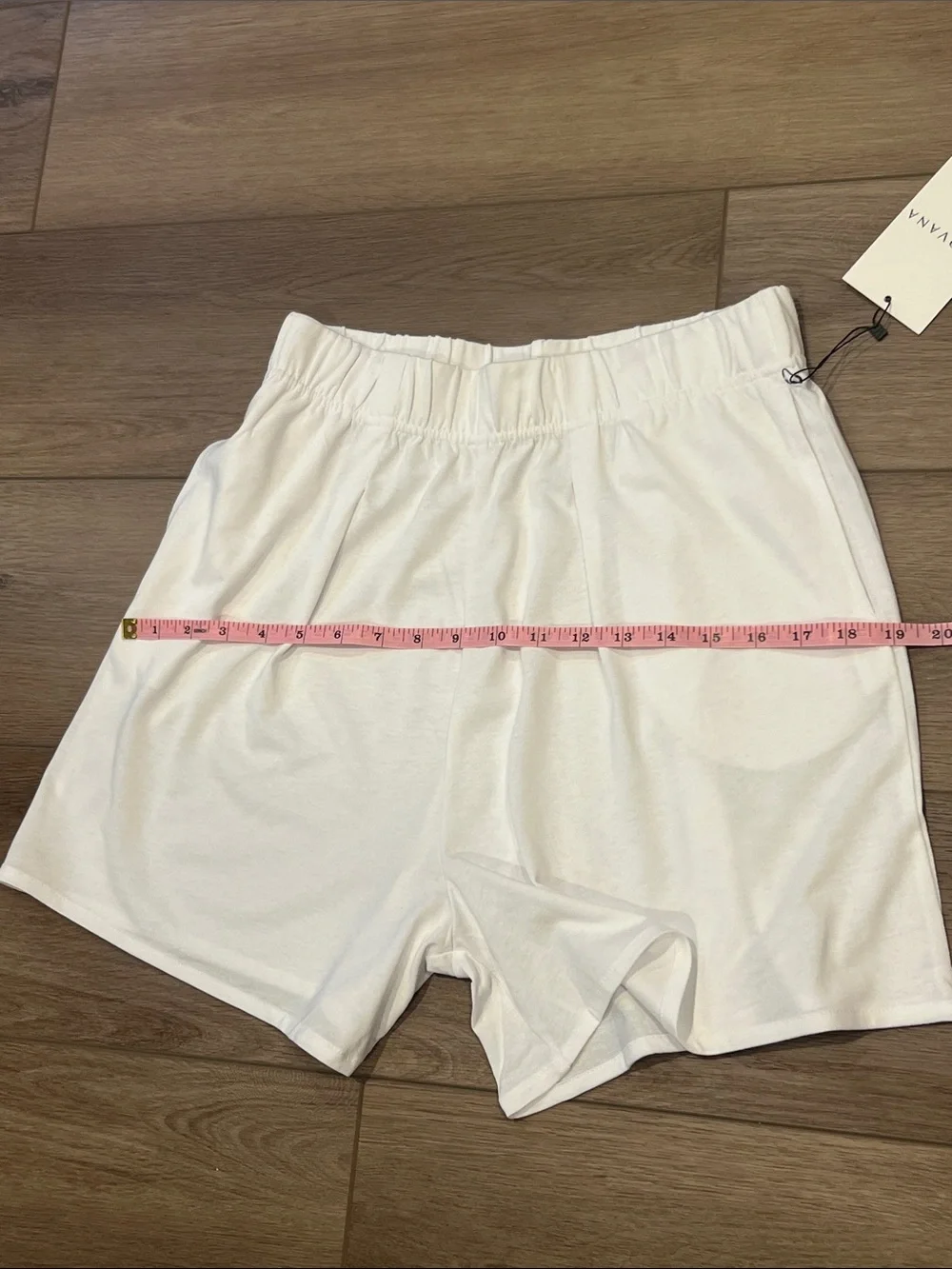 NWT Sedvana Swedish White Elastic Waist Lounge Shorts Cotton & Modal Comfy Relax - Picture 12 of 13